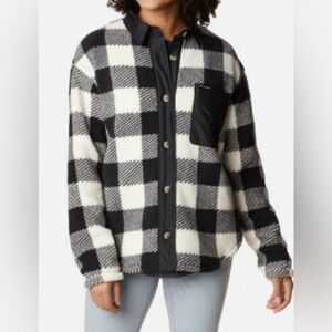 Columbia Black and White Buffalo Plaid Women's Jacket